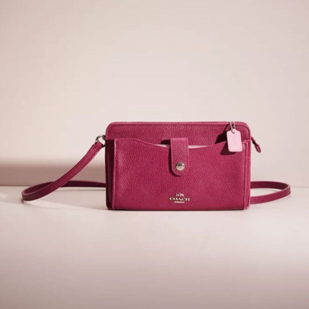 Coach Noa Pop Up Crossbody Bag Berry Maroon Messenger Bag Purse Wallet - Picture 1 of 13